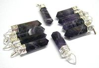 CrystalMiracle Amethyst Pendant Single Crystal Healing Men Women Gift Fashion Jewelry Positive Energy Gemstone Power Spiritual Meditation Wicca Health Wealth Chakra Balancer Accessory