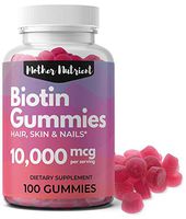 Biotin Gummies for Hair Growth. Maximum Strength 10,000 Micrograms per Serving, 100 Count, 50-Day Supply. Hair Skin and Nails Vitamins for Women and Men. Vegan/Vegetarian, Gluten Free. Strawberry