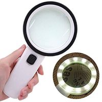 30X Magnifying Glass, Handheld Reading Magnifier, 75mm Magnifying Glass Lens, Thickened Rubbery Frame with Non-Slip Soft Handle for Newspaper Reading, Insect, Science for Seniors Kids(1 Pcs)