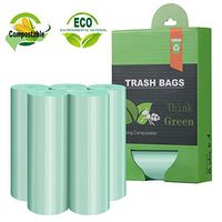 Tall Kitchen Trash Bags,13 Gallon Compostable Trash bags, Heavy Duty Unscented 1.18Mils 55 Liter Strong Thicken Rubbish Can Liners for Kitchen Garden Home