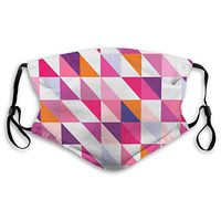 Fashion Comfortable Windproof mask,Geometric Mosaic Design Hipster Colorful Triangles Artful Aztec Retro Style,Printed Facial Decorations for Unisex S