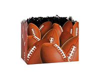 All Occasion Basket Boxes - Small Football Basket Boxes 6-3/4x4x5" - (5 Packs; 6 Boxes Per Pack) - Wraps-FTBS