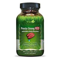 Irwin Naturals Prosta-Strong RED with Nitric Oxide Boosters - Prostate Health Support - Saw Palmetto, Lycopene, Pumpkin Seed & More - 80 Liquid Softgels