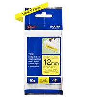 Brother Genuine P-touch TZE-S631 Tape, 1/2" (0.47") Wide Extra-Strength Adhesive Laminated Tape, Black on Yellow, Laminated for Indoor or Outdoor Use, Water-Resistant,0.47" x 26.2' (12mm x 8M),TZES631