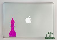 Bishop Chess Piece Specialty Vinyl Decal Sized to Fit A 15" Laptop - Purple Metal Flake