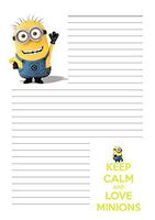 Kid's Minions Keep Calm and Love Stationery 26 Sheets