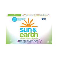 Dryer sheets by sun & earth hypoallergenic fabric softener sheet lavender scent 80 count (pack of 6)