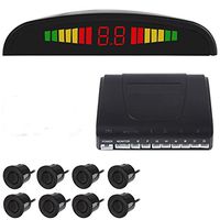 SallyBest Omnibearing & Intelligent Parking Assistance System Contain Visual Digital LED Display Car Vehicle Parking Reverse Backup System for Car Safety with 8 Parking Sensors (Black)