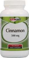 Vitacost Cinnamon - 500 mg - 120 Capsules