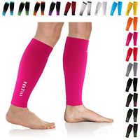 NEWZILL Compression Calf Sleeves (20-30mmHg) for Men & Women - Perfect Option to Our Compression Socks - for Running, Shin Splint, Medical, Travel, Nursing, Cycling (L/XL, Solid Pink)