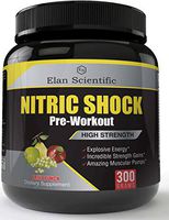 Nitric Shock Pre Workout Supplement - Endless Energy, Instant Strength Gains, Clear Focus, Intense Pumps - Nitric Oxide Booster & Powerful Preworkout Energy Powder - 30 Servings, Fruit Punch