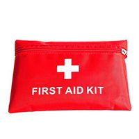 Mini First Aid Kit, 13 Pieces Small First Aid Kit - Scissors for Travel, Home, Office, Vehicle, Camping, Workplace & Outdoor (Red)