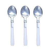Tableclothsfactory 180 Pieces - 7" White Handled Plastic Coffee Spoon - Antique Collection