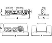 ARLINGTON GB5P Zinc Bridge Intersystem Grounding Bridge with PVC Adaptor 6-2 AWG Copper/Aluminum Ground (4) 14-4 AWG Copper/Aluminum Bonding