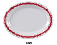 Yanco Houston Collection Melamine 13 1/2" 10 1/2" OVAL PLATTER Box o 12