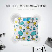 Bluetooth Bluetooth Scale Cartoon Childlike Cute Smiley Sun Scales for Body Weight Body Fat Composition Monitor Analyzer with Smartphone App for Body Management-396 Lbs