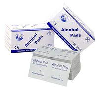 100 PCS Alcohol Formula Wipes Pads Disposable Alcohol Prep Wipes Individual Package Portable Nail Cleanser Cloth for Nail Art Cell Phone Dinnerware