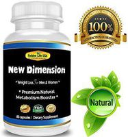 New Dimension Weight Loss for Men and Women, The #1 Thermogenic Diet Pill and Fast Fat Burner, Carb Block & Appetite Suppressant, 60 Veggie Cap.