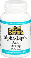 Natural Factors - Alpha-Lipoic Acid 200mg, Antioxidant Support, 60 Capsules
