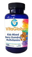 Vita Globe Kidz Distinctive Complete Multivitamin Gummy for Children, Non GMO, Gluten Free, Made with Natural Products for Your Child's Health. We Care Because You Care. 150ct softgles