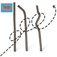 Twister Straw. The ONLY Flexible & Reusable Steel Drinking Straw. 3 Pack Bendable 14 Inch. Stainless Steel Reusable Straw. Environmentally Friendly, Processed in USA to Medical Grade (14 Inch)