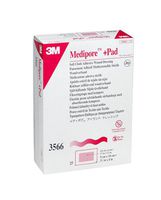3M Medipore +Pad Soft Cloth Adhesive Wound Dressing 3566, 100 Pads (Pack of 4)