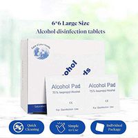 75% Alcohol Disinfectant Cotton Slices, 100 Pcs Sterile Alcohol Prep Pads Gauze Pads Individually Wrapped Swap Pad Wet Wipe for Outdoor Skin Cleaning Care, 6x6 cm