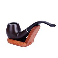callm 2018 New Retro Enchase Durable Resin Smoking Pipe Tobacco Pipes Cigar Gift (Black)