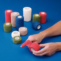 Preston - 4" x 5 yd. (10.2 cm x 4.6 m) 18 rolls Tan, Latex Free (For Co-Flex Cohesive Flexible Bandage )