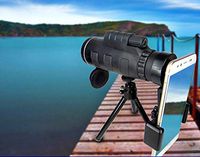 Aries Mini HD Vision monocular zoomable Telescope Optical 40X 60 Times The Central Portable Focusing for Sports Events/Concerts/Bird Watching/Auxiliary Fishing with Smartphone Holder