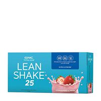 GNC Total Lean Lean Shake 25 to Go Bottles - Strawberries and Cream, 12 Pack, Low-Carb Protein Shake to Improve Weight Loss