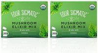 Four Sigmatic Foods Chaga Mushroom Instant Elixir Mix (Pack of 2) With Eleuthero, Mint and Rosehip, 20 Count Each