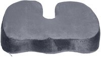 Deluxe Comfort Coccyx Orthopedic Gel Enhanced Comfort Foam – Sciatica Relief – Tailbone Support – Great for Car or Office – Seat Cushion, Grey