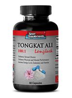 Natural Male Enhancement - Tongkat Ali Root Extract 100: 1 - Boost Sexual Desire, Increase Sexual Activity, Sensations and Testosterone (1 Bottle 60 Capsules)