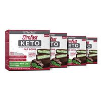 SlimFast Keto Fat Bomb Snacks, Mint Cup, (Each 14 Count of 0.6 oz Cups) 8.4 oz, Pack of 4