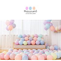 Party Pastel Balloons 100 Pcs 10" Macaron Candy Colored Latex Balloons for Birthday Wedding Engagement Anniversary Christmas Festival Picnic or Any Friends & Family Party Decorations- Multicolor