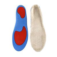 Yuege Sheepskin Insoles Men's Women's Full Length Orthotic Inserts with Arch Support Best Shock Absorption & Cushioning Insoles for Plantar Fasciitis,Running,Flat Feet,Heel Spurs & Foot Pain (XL)