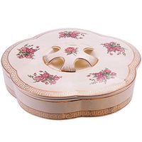 AXZHYX Bowl Dried Fruit Plate, Candy Box, Compartment with lid Ceramic Snack Plate, nut Box, Five-Grain Fruit Plate Hotel Tableware Home Noodles Boiled Fish Soup Bowl (Color : M)