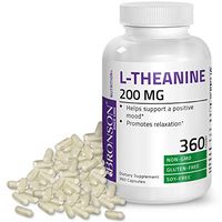 L-Theanine 200mg (Double-Strength) with Passion Flower Herb - Reducing Stress and Promoting Relaxation Without Sedation - Non GMO Gluten Free Soy Free Formula, 360 Capsules