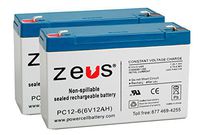 6V 12AH SLA ZEUS Battery Products PC12-6 PC12-6F1 UPS Battery 2 Pack for APC RBC3