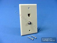 TV/Phone combo wallplate. Flush mount.