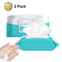 Vicksune Alcohol Wipes for Adult,Large Wet Wipes(7.2"x6"),75% Soft Alcohol Wipes for All-Purpose Cleaning 2pack