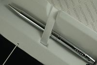 Cross Executive Companion and Extremely Polished Chrome Barrel with Cross Signature Mid Band Classic Gilford Ballpoint Pen and Cross Velvet Pouch. A Great Gift for Anyone.