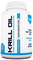 Krill Oil 1000mg with Astaxanthin Omega 3 6 9 - EPA DHA - 100% Purified, Mercury Free and Wild Caught - Non GMO - Gluten Free - Pure Krill Oil - Mega Dose Phospholipids (60 Capsules)