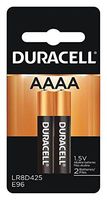 DURACELL MX2500B2PK Non-rechargeable Battery, Alkaline, 1.5 V, AAAA, Raised Positive and Flat Negative (5 pieces)