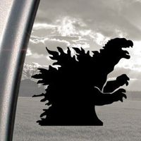 Godzilla Shadow Gojira Kaiju - Vinyl 4" tall (Color: BLACK) decal laptop tablet skateboard car windows stickers