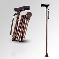 ZWQ Folding Walking Stick, Multi-Function Telescopic Light Walking Stick Shrink Portable Cane Slip Stable