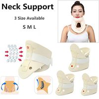 RZDJ Durable Adjustable Soft Foam Neck Support Collar Immobilizer Cervical Pain Relief Brace Two-Piece Design Cervical Spondylosis (Size : Medium)