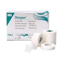 3M Health Care 1538-2 Durapore Surgical Tape, Standard Roll, Silk-Like, 10 yd. L x 2" W (Pack of 60)