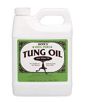 HOPE'S 100% Pure Tung Oil, Moisture Resistant Wood Finish for All Fine Woods, Furniture and Antiques, 32 Ounce Bottle, 2 Pack